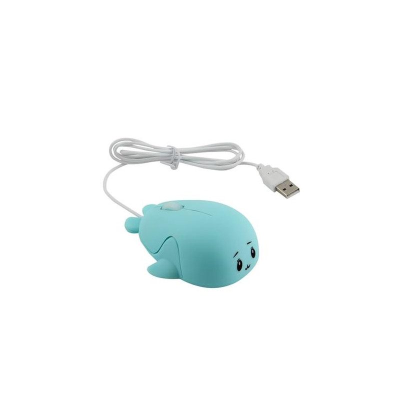 Whale shape wired mouse