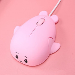 Whale shape wired mouse