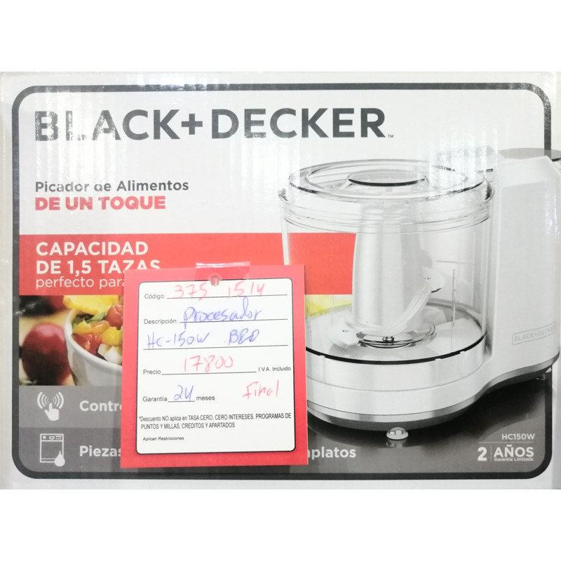 Procesador de Alimentos Black&Decker HC150W