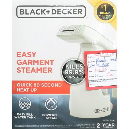 BLACK+DECKER Easy Garment Steamer - Powerful and Quick Steam