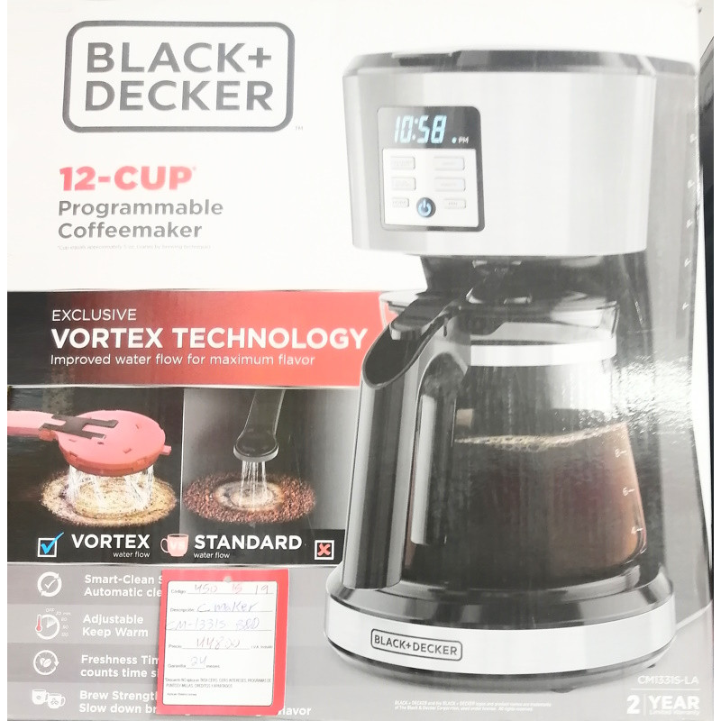 Cafetera Black and Decker 12 Tazas Programable precio Costa Rica